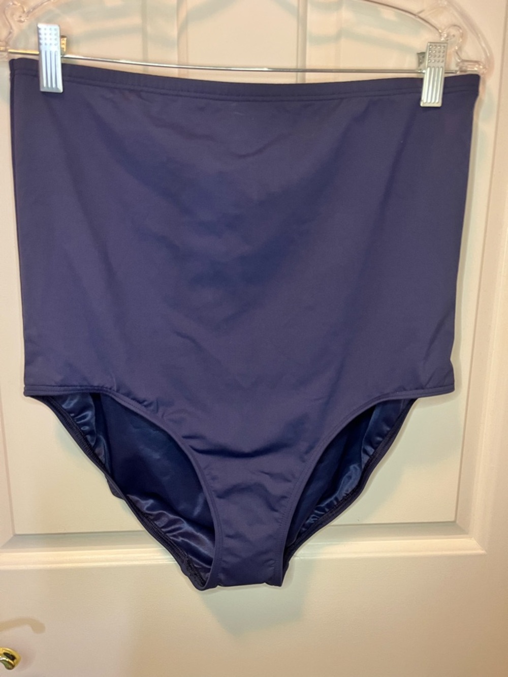 NEW Lands End Slendersuit High-Waist Swimsuit Bottoms in Navy Sz 16